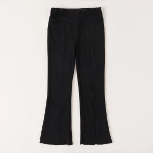 Ribbed Velour Flare Leg Pant