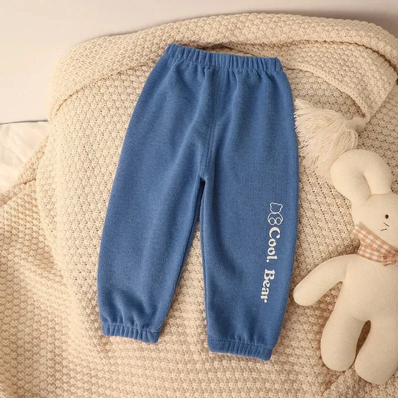 1 2 3 4 5 Years Kids Pants Spring Autumn Baby Boys Girls Sweapant Korean Style Loose Children Casual Pants