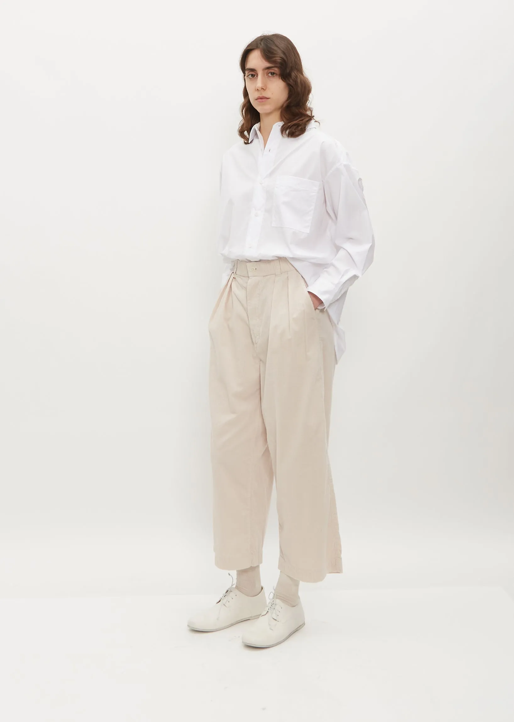 2 In-Pleat Baggy Corduroy Pants