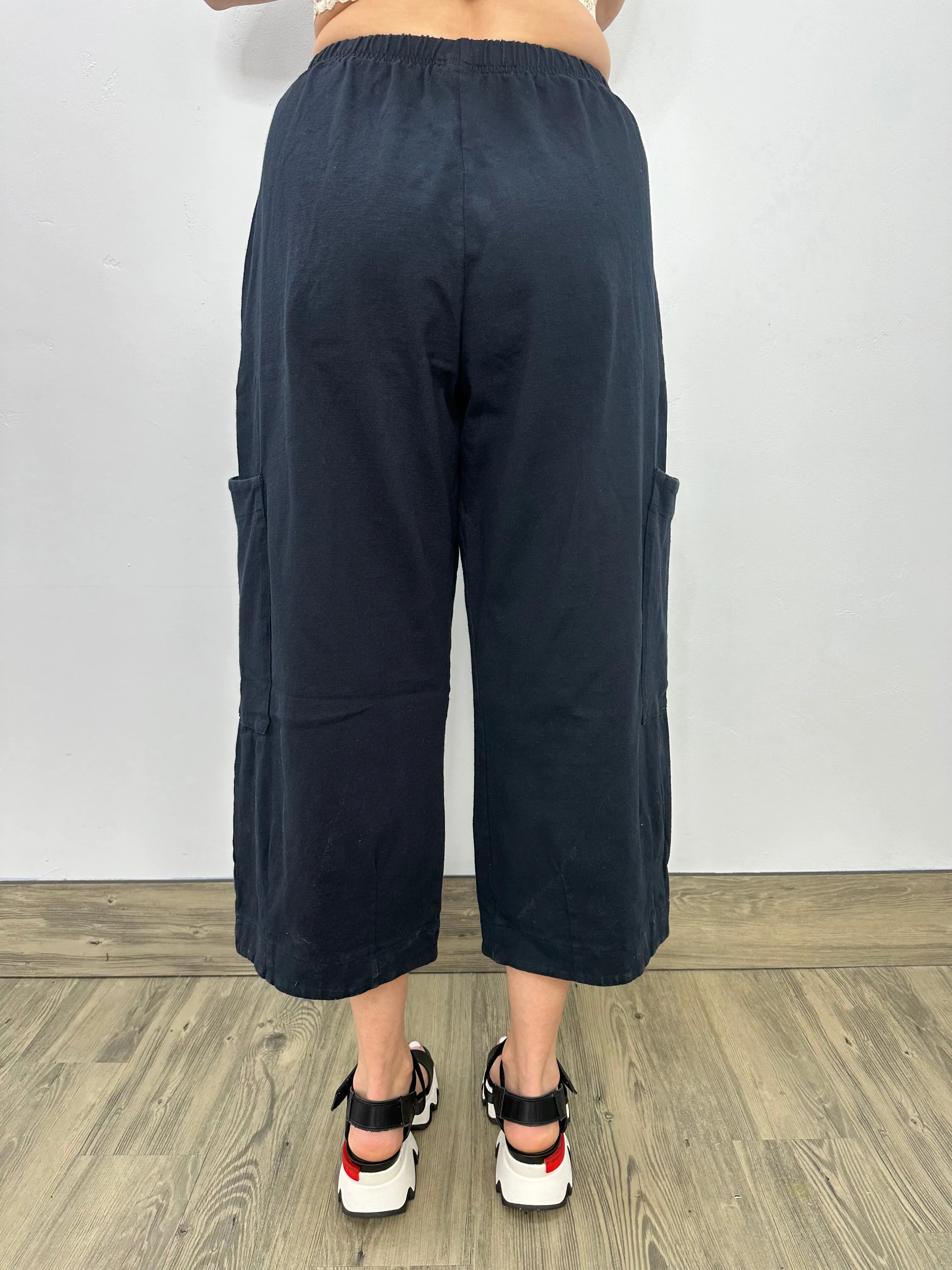 Black Cotton Pasha Pant