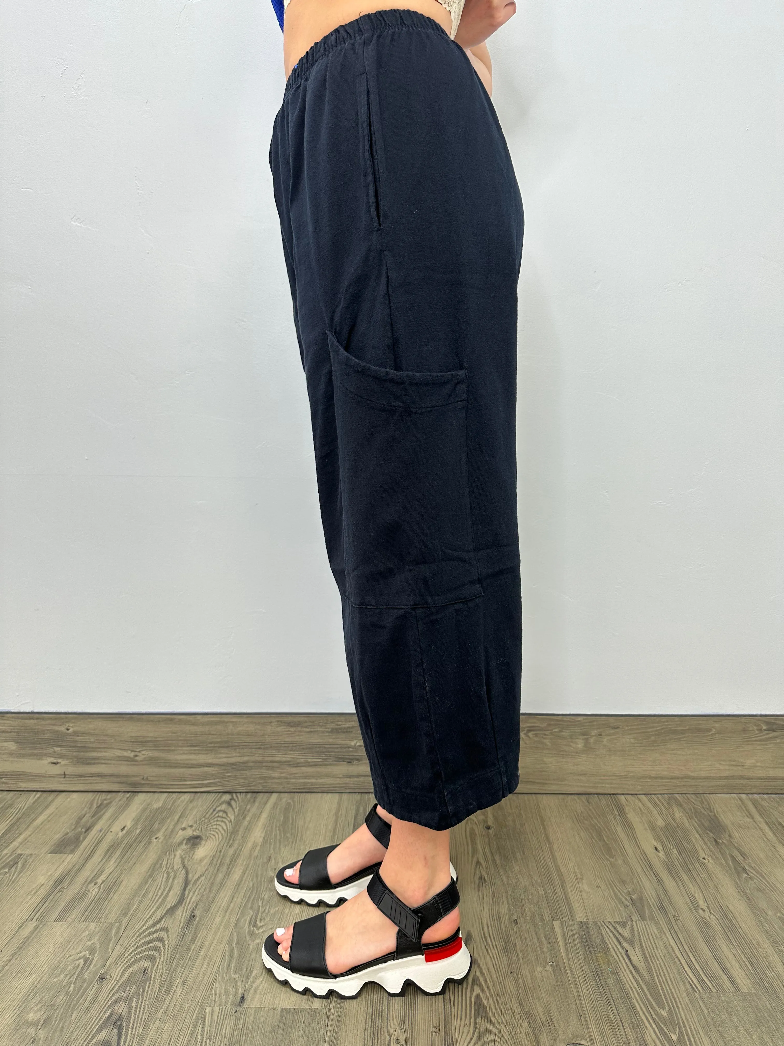 Black Cotton Pasha Pant