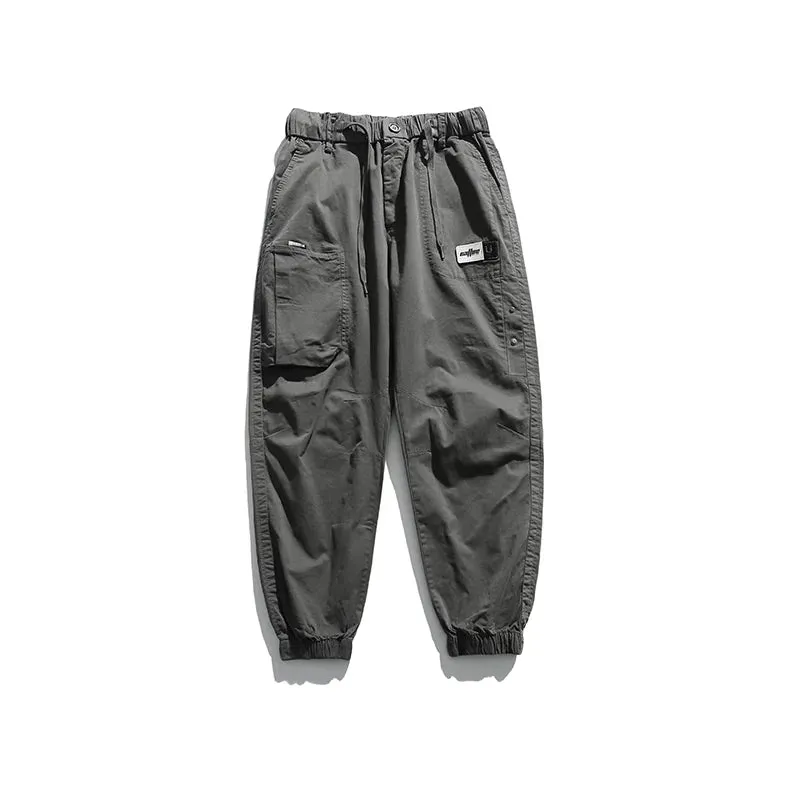 BM Baggy Cargo Pants Men Clothing Korean Sport Joggers Casual Sweatpants Loose Trousers