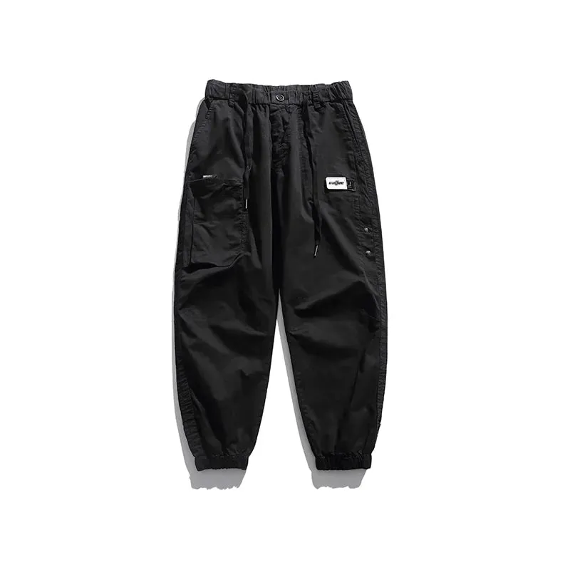 BM Baggy Cargo Pants Men Clothing Korean Sport Joggers Casual Sweatpants Loose Trousers