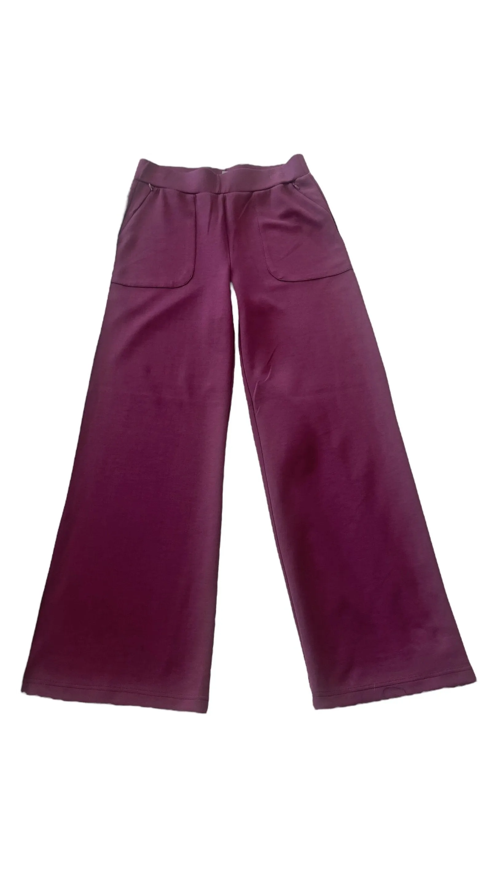 BURGUNDY WIDE LEG MODAL ELASTIC WAIST PANT