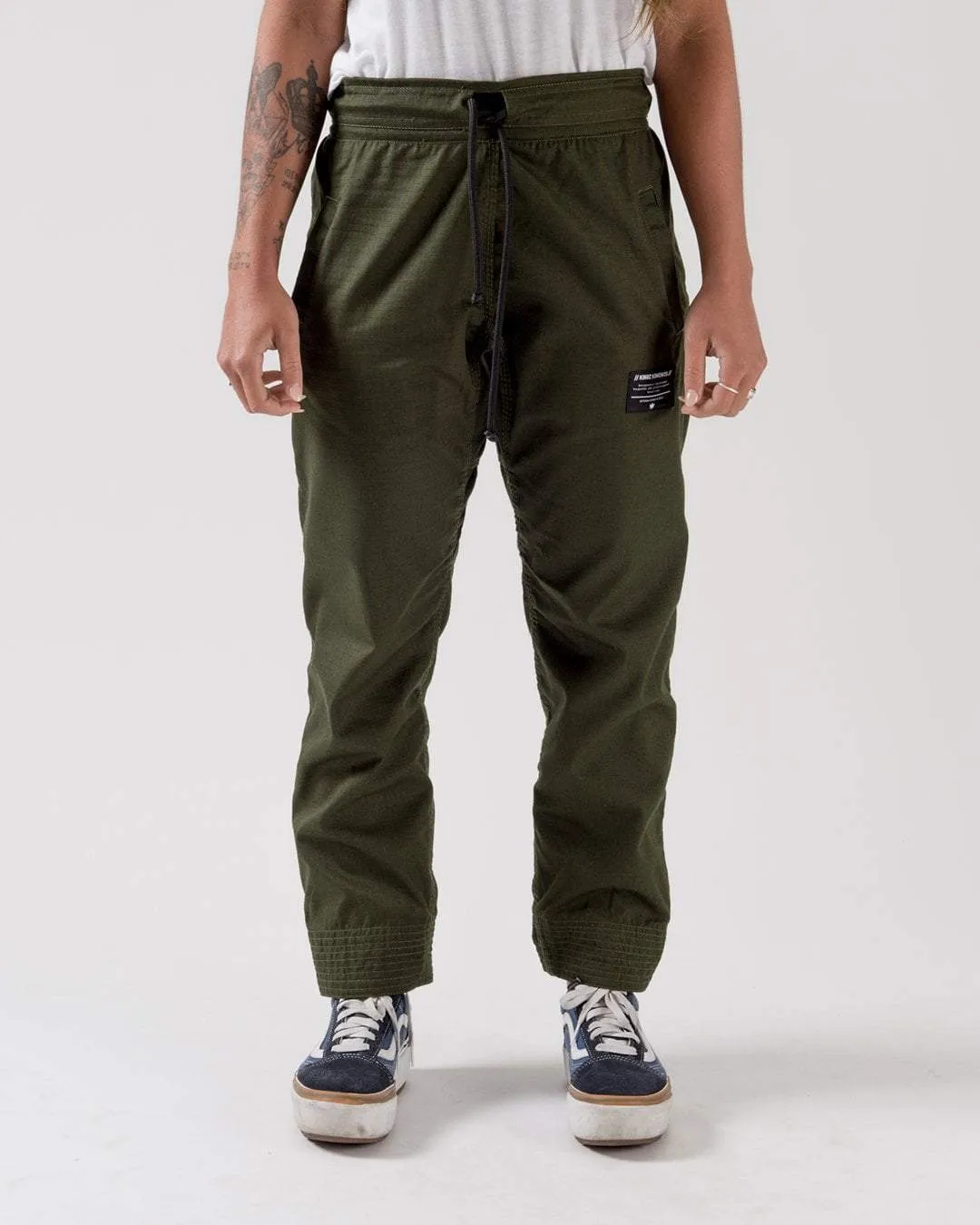 Casual Rip Stop Gi Pant - Military Green