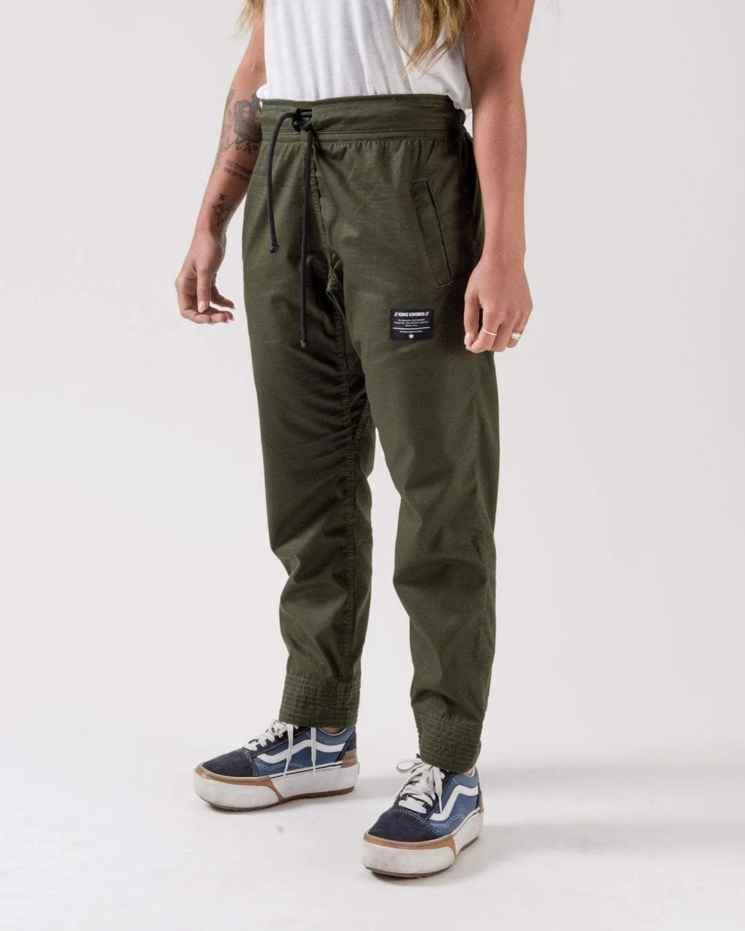 Casual Rip Stop Gi Pant - Military Green