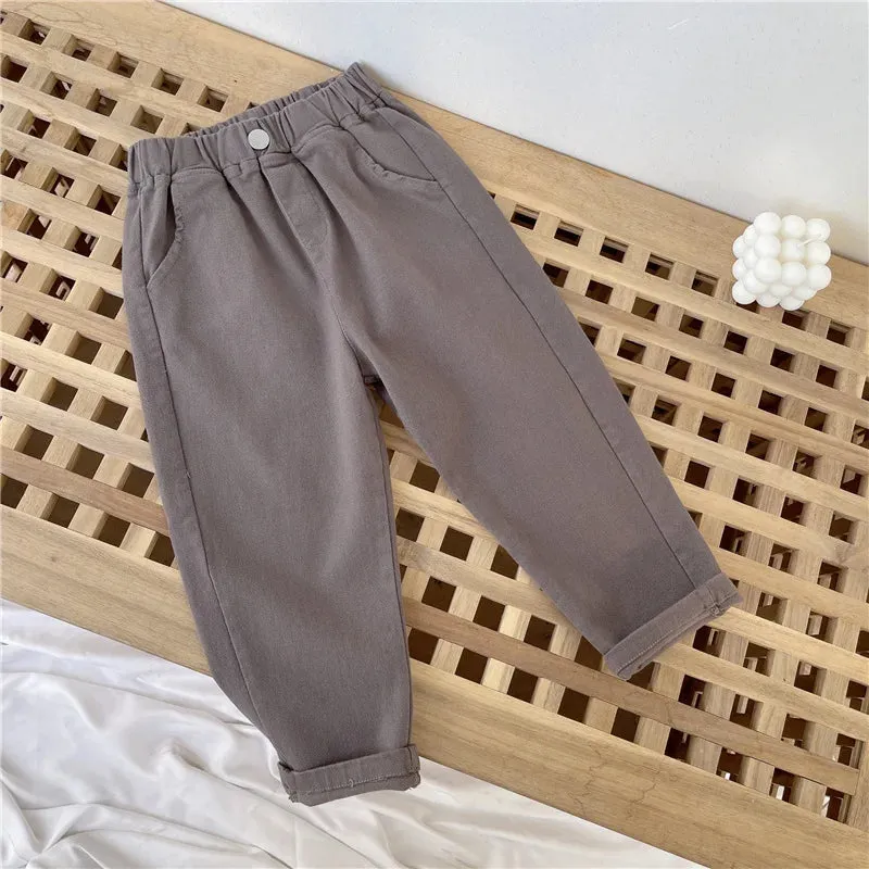 Children Harem Pants 2024 Spring Autumn Trousers for Kids Fashion Loose Boys Girls Casual Pants School Uniform Clothing