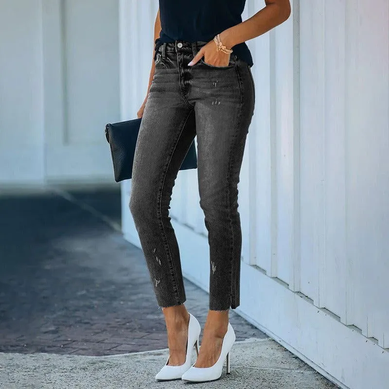 Comfortable-fit High Waist Stretchy Mid-waist Denim Jeans