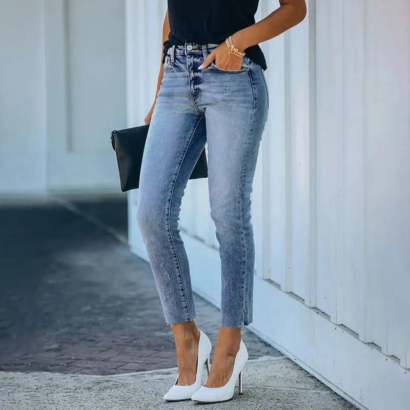 Comfortable-fit High Waist Stretchy Mid-waist Denim Jeans