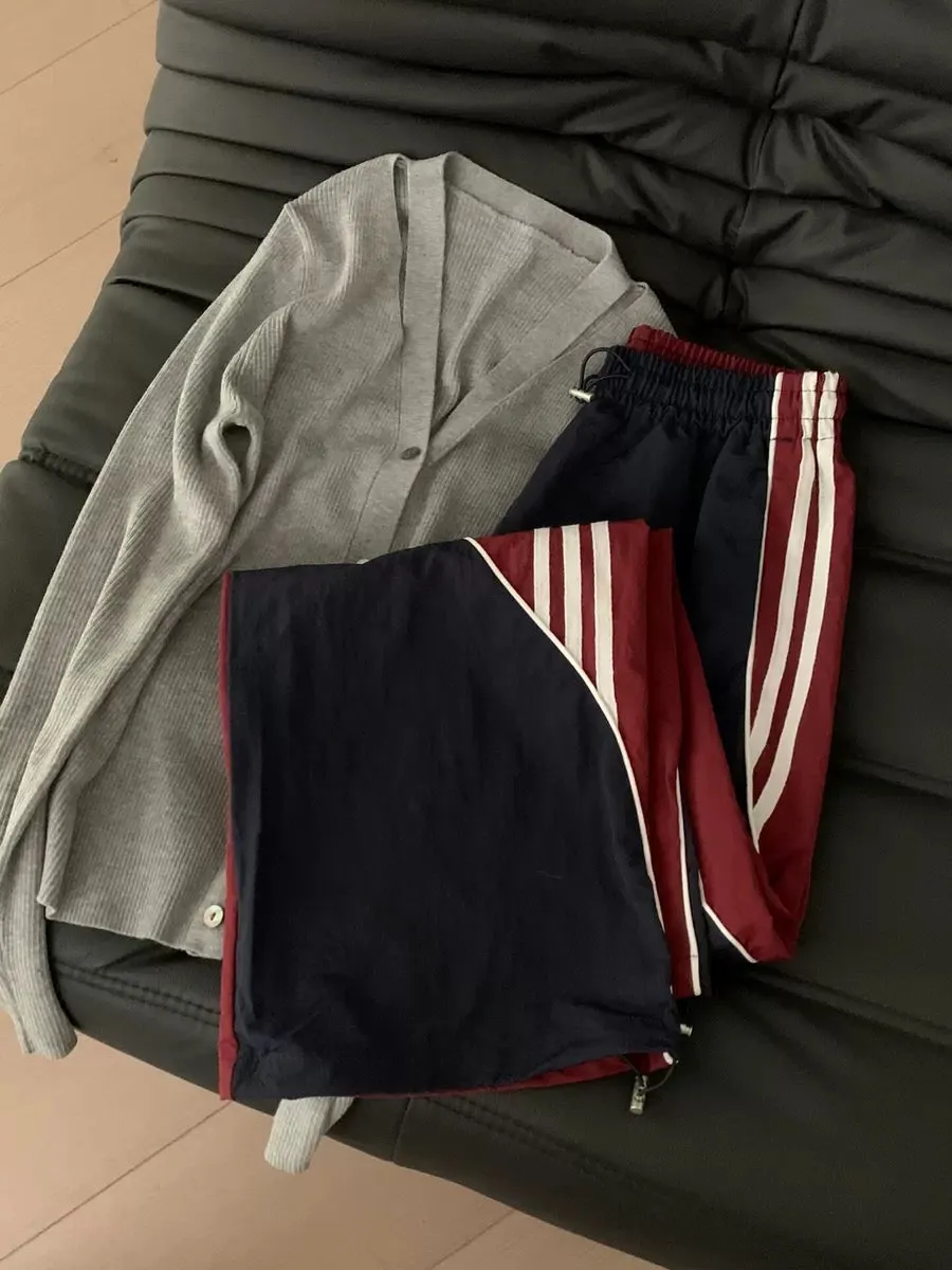 Contrast Striped Drape Sweatpants