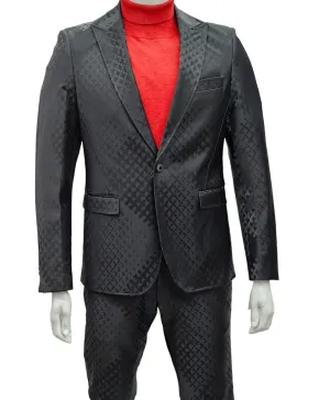 Giovanni Testi 1 Button Peak Lapel suit GTRVL1P-1262 BLACK