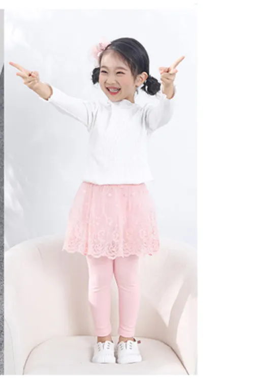 Girls Princess Lace Leggings Skirt Pants