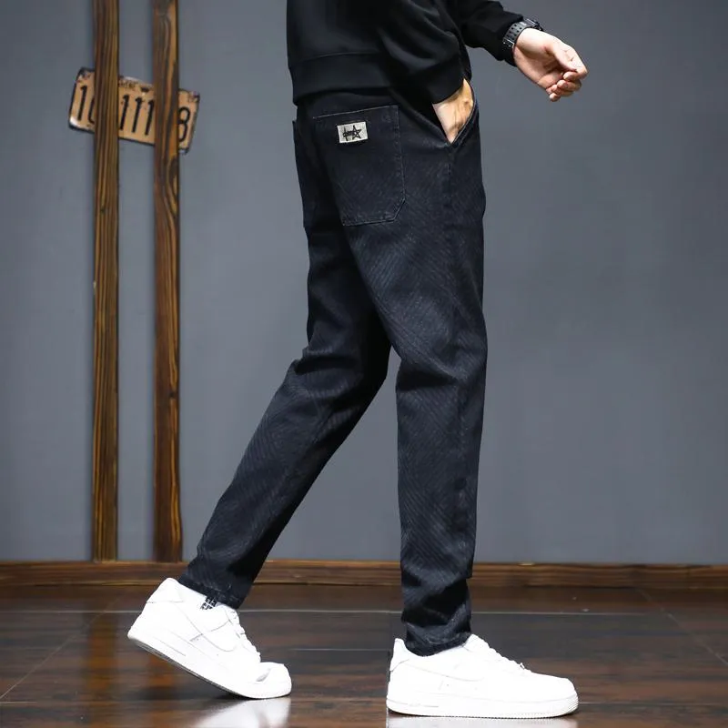 Height Enhancing Straight Plus Velvet Elements Comfortable Casual Thickened Pants