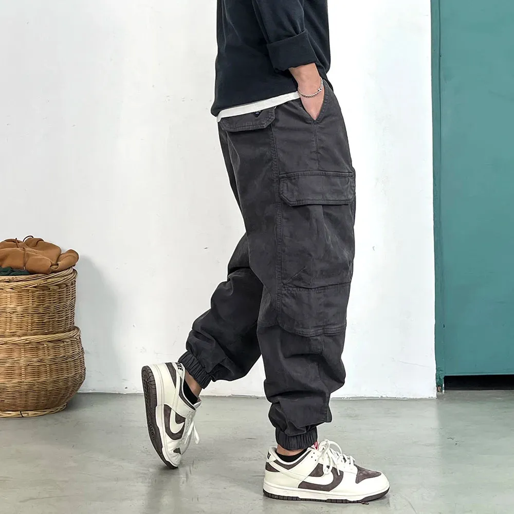 High Quality Streetwear Cargo Pants - Japanese Casual Jogging Pants - Loose Trousers