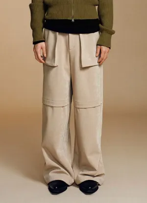 Imitation suede casual pants