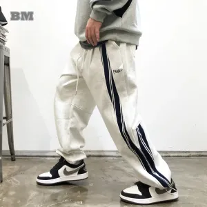 Korean Streetwear Striped Sweatpants - High Quality Casual Sports Jogging Pants