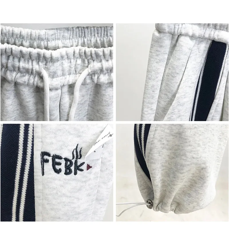 Korean Streetwear Striped Sweatpants - High Quality Casual Sports Jogging Pants