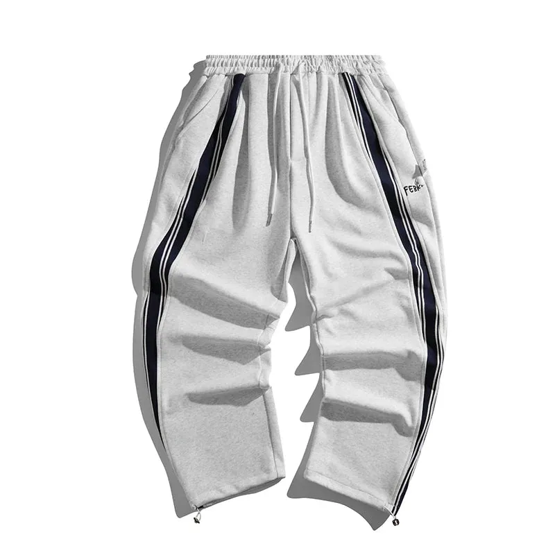 Korean Streetwear Striped Sweatpants - High Quality Casual Sports Jogging Pants