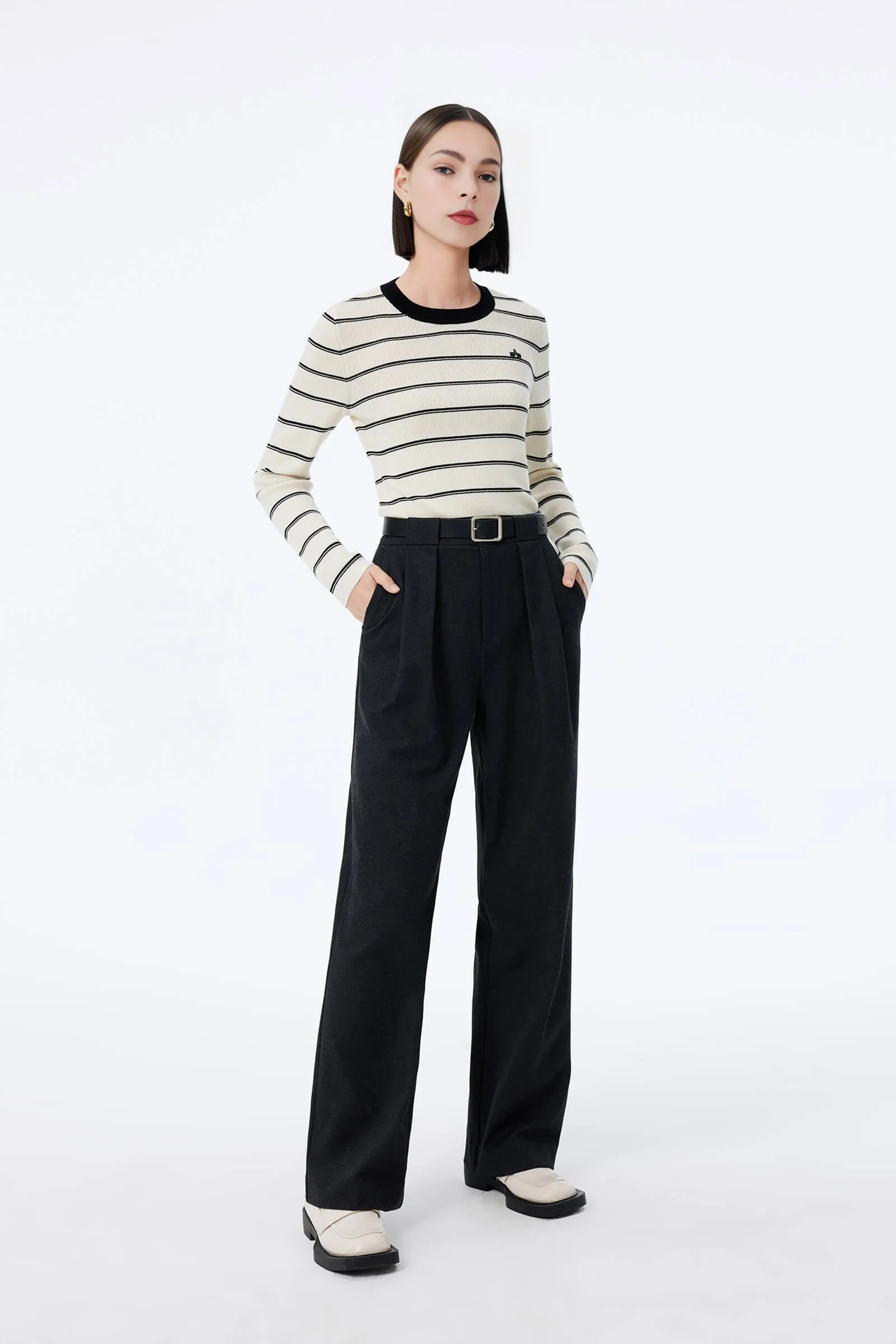 LILY Commuter Straight-Leg Suit Pants