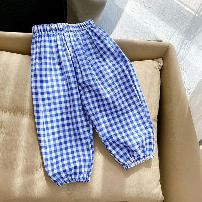 LJMOFA Kids Children Summer Harem Pants Cotton Spring Autumn Boy Girl Breathable Casual Long For Baby Teen Korean Trousers D376