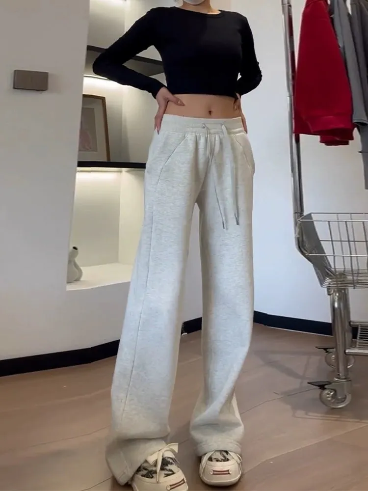 Lux Velvet Mid-Waist Sweatpants