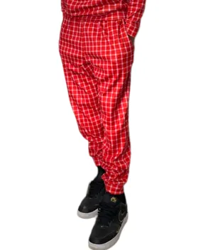 Men's Casual Red Stripe Sweatpants - Relaxed Fit, Comfortable Activewear