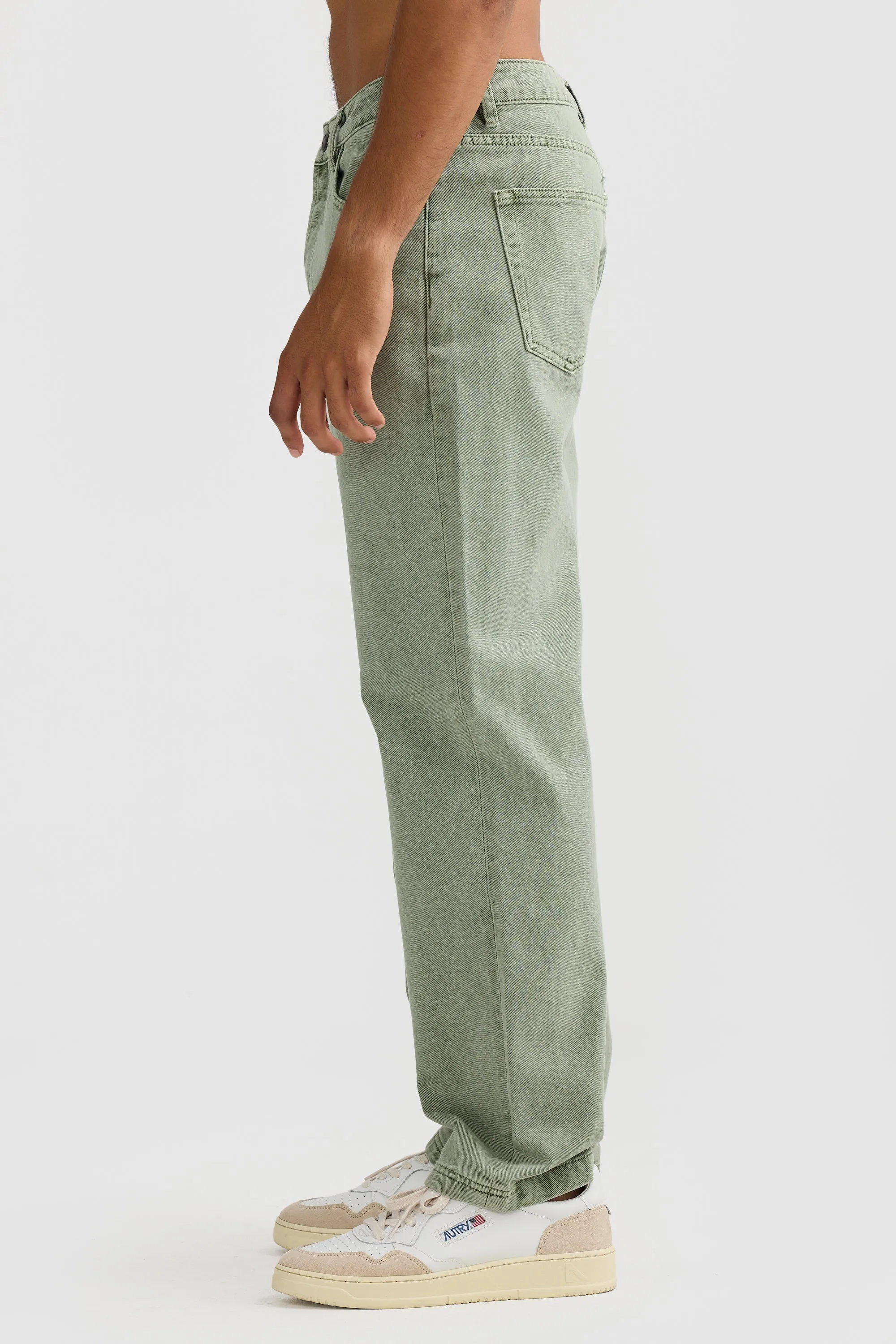 Relaxed Twill Pants Olive