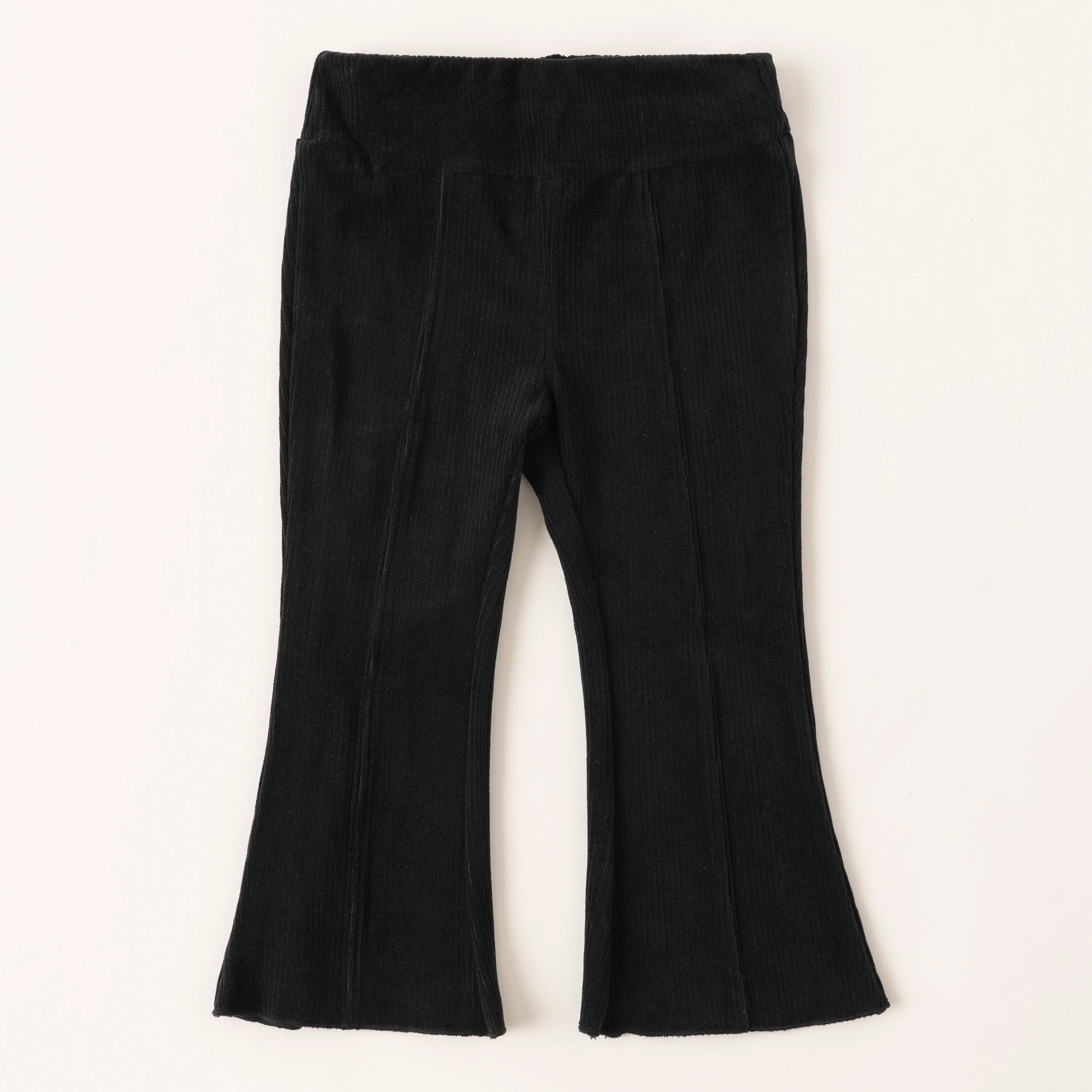 Ribbed Velour Flare Leg Pant