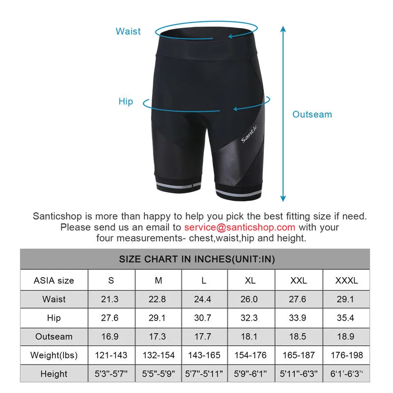 Santic Latte Black Men Padded Cycling Shorts