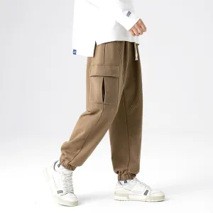 Trendy Knitted Tapered Loose Fit Drawstring Pants