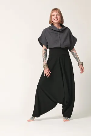 Unisex Black Harem Pants