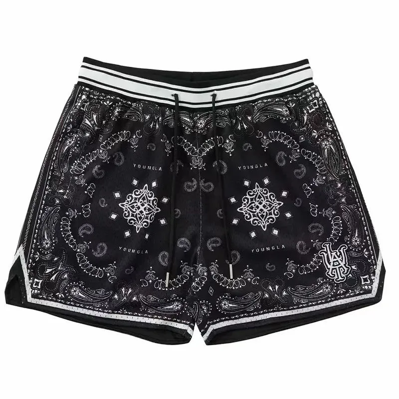 Unisex Quick-Dry Breathable Paisley Shorts