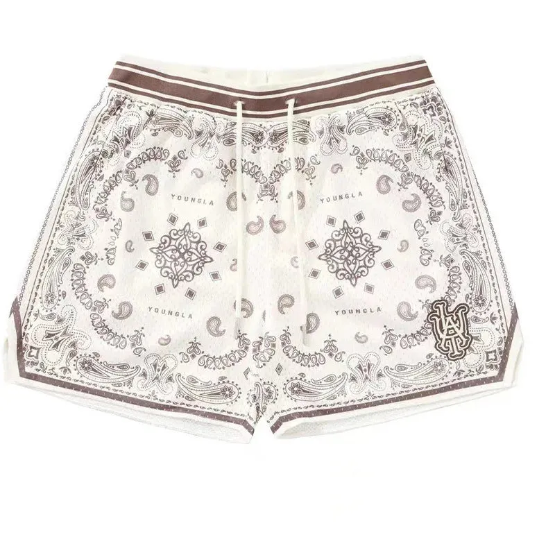 Unisex Quick-Dry Breathable Paisley Shorts