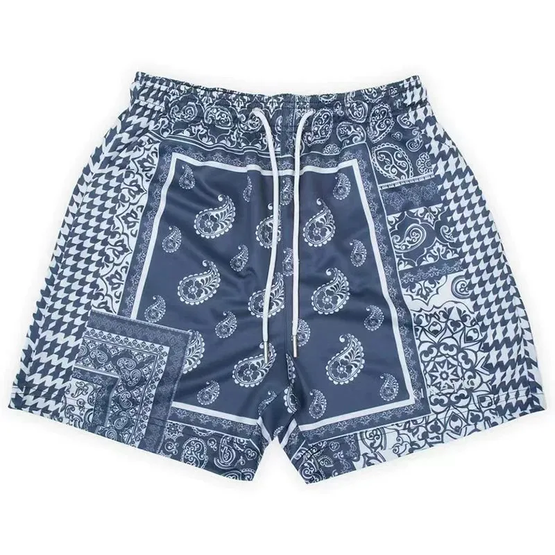 Unisex Quick-Dry Breathable Paisley Shorts