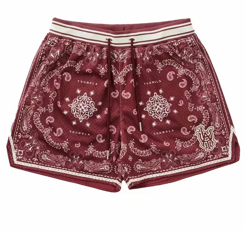 Unisex Quick-Dry Breathable Paisley Shorts