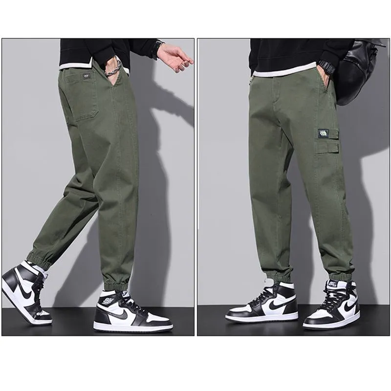 Versatile Tapered Pure Cotton Trendy Elasticity Loose Fit Pants