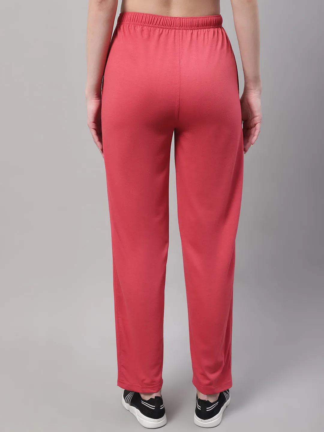 Vimal Jonney Pink Regular fit Cotton Trackpant for Women(Zip On 1 Side Pocket)