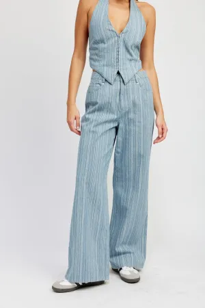 WAVELY MID RISE WIDE LEG PANTS