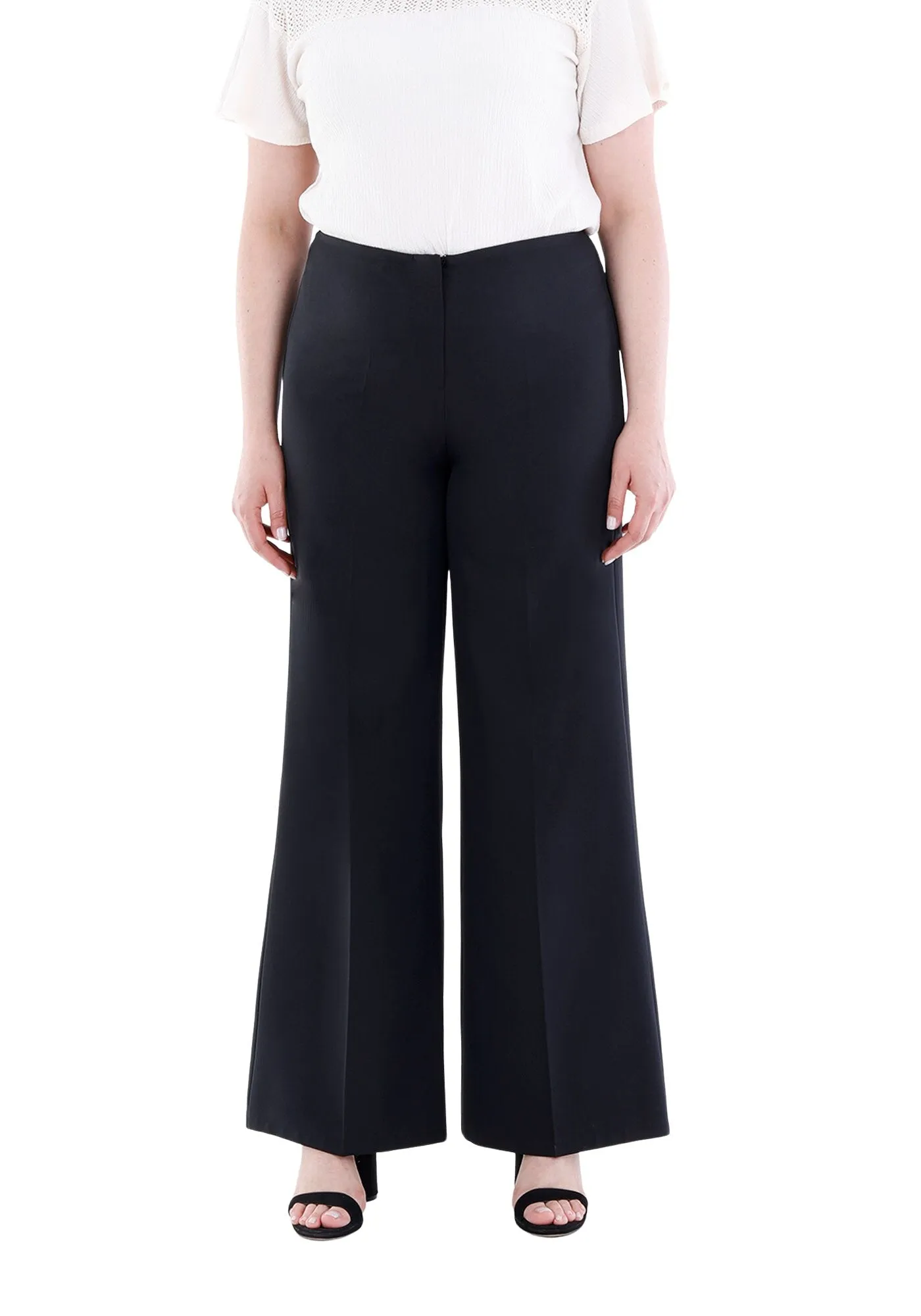 Wide Leg Pants - Regular & Plus Size Flare Trousers