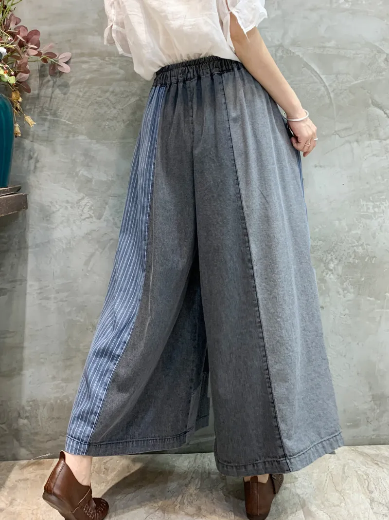 Women's Comfortable Wide-Leg Nine-Quarter Pants Bottom